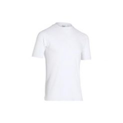 Podkoszulka krótki rękaw na rower 100. Białe podkoszulki męskie marki B'TWIN, xl, z materiału, z krótkim rękawem. Za 34,99 zł.