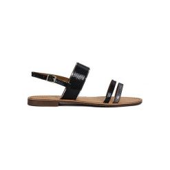Geox sandały damskie 36 czarne. Czarne sandały damskie Geox, w paski, bez obcasa, z paskami. Za 279,00 zł.