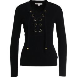 MICHAEL Michael Kors LACE UP Sweter black. Czarne swetry klasyczne damskie marki MICHAEL Michael Kors, xs, z materiału. W wyprzedaży za 408,85 zł.