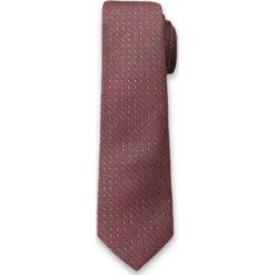 Elegancki Krawat Męski w Drobny Oryginalny Wzorek - 6 cm - Alties, Łososiowy KRALTS0100. Różowe krawaty męskie Alties, z tkaniny, eleganckie. Za 39,00 zł.