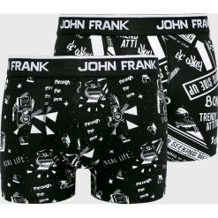 John Frank - Bokserki (2-pack). Czarne bokserki męskie John Frank, bez wzorów, z elastanu. Za 79,90 zł.