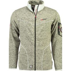 Kurtka polarowa "Toumba" w kolorze szaro-białym. Szare bluzy męskie Geographical Norway Men, s, bez wzorów, z dzianiny, bez kaptura. W wyprzedaży za 129,95 zł.