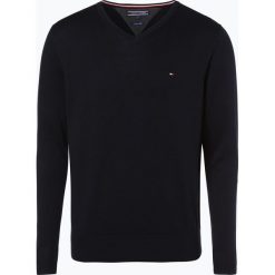 Swetry klasyczne męskie: Tommy Hilfiger – Sweter męski z dodatkiem jedwabiu, niebieski