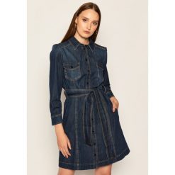 Sukienka jeansowa Marella Serbia 32260407. Niebieskie sukienki damskie Marella, bez wzorów, z jeansu, bez kołnierzyka, bez rękawów. Za 849,00 zł.