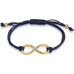 Bransoletki damskie: Bransoletka „Infinity Friendship” w kolorze granatowo-złotym
