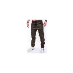 Joggery męskie: SPODNIE MĘSKIE JOGGERY P333 – ZIELONE