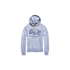 Bluzy Superdry Premium Goods Hood. Niebieskie bluzy męskie Superdry, m, bez wzorów, bez kołnierzyka, bez rękawów, bez kaptura. Za 309,59 zł.
