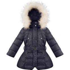 Kurtka puchowa w kolorze czarnym. Czarne kurtki niemowlęce Poivre Blanc, w paski, z tkaniny, bez kaptura. W wyprzedaży za 337,95 zł.
