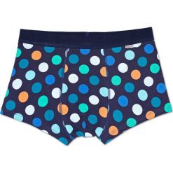 Happy Socks - Bokserki Big Dot. Niebieskie bokserki męskie Happy Socks, bez wzorów, z elastanu. W wyprzedaży za 59,90 zł.