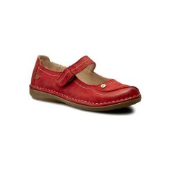 LASOCKI FARA-14. Czerwone baleriny damskie Lasocki, bez wzorów, ze skóry, bez obcasa. Za 139,99 zł.