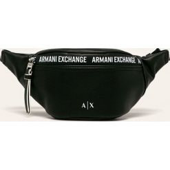 Armani Exchange - Nerka. Czarne nerki damskie Armani Exchange, w paski, z poliesteru, bez dodatków. Za 479,90 zł.