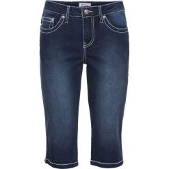 Bermudy z miękkiego dżinsu ze stretchem bonprix ciemnoniebieski. Niebieskie szorty damskie bonprix, z jeansu. Za 109,99 zł.
