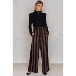 Spodnie z wysokim stanem: By Malene Birger Spodnie Kalpana – Black,Brown,Multicolor