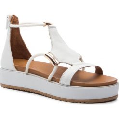 Sandały INUOVO - 112030 White. Białe klapki damskie Inuovo, bez wzorów, ze skóry, bez obcasa. Za 299,00 zł.