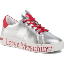 Sneakersy LOVE MOSCHINO JA15033G1AIB190A. Szare półbuty damskie Love Moschino, bez wzorów, bez obcasa, bez zapięcia. W wyprzedaży za 479,00 zł.