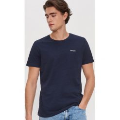 T-shirt basic - Granatowy. Niebieskie t-shirty męskie House, s, bez wzorów, bez kołnierzyka. Za 29,99 zł.