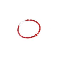 Bransoletka Koral Czerwony srebro. Czerwone bransoletki damskie Brazi druse jewelry, z koralem, srebrne. Za 112,00 zł.