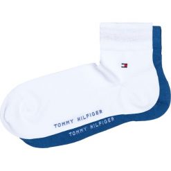 Tommy Hilfiger 2-pack Skarpetki Niebieski Biały. Niebieskie skarpetki męskie TOMMY HILFIGER, bez wzorów, z elastanu. Za 51,95 zł.