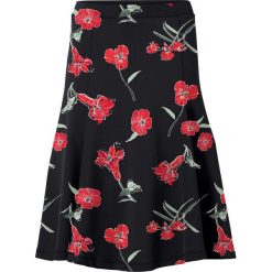 Spódniczka bonprix czarny w kwiaty. Czarne spódniczki rozkloszowane bonprix, w kwiaty. Za 59,99 zł.