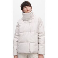 Pikowana kurtka z imitacji skóry -. Kurtki damskie Reserved, s, bez wzorów, ze skóry, bez kaptura. Za 229,99 zł.