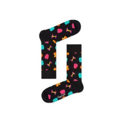 Skarpetki Happy Socks - Vitamins (APP01-9000). Szare skarpetki damskie marki Happy Socks, w kolorowe wzory, z bawełny. Za 34,90 zł.