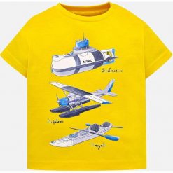 Mayoral - T-shirt dziecięcy 68-98 cm. Żółte t-shirty chłopięce marki Mayoral, z nadrukiem, z bawełny, bez rękawów. Za 51,90 zł.