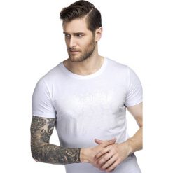T-shirt ADAMO TSBS000039. Białe t-shirty męskie m, z nadrukiem, z bawełny. Za 79,00 zł.