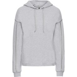Bluzy damskie: Bluza z ćwiekami bonprix jasnoszary melanż