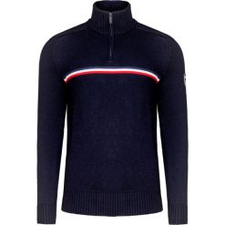 Sweter ROSSIGNOL MAJOR Granatowy. Niebieskie swetry rozpinane męskie marki Rossignol, na zimę, w prążki, z wełny, sportowe, z golfem. Za 630,00 zł.