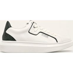 Guess Jeans - Buty. Białe sneakersy męskie Guess Jeans, na sznurówki. Za 519,90 zł.