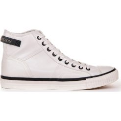 BUTY MĘSKIE TRAMPKI T056 - BIAŁE. Białe trampki męskie marki Inny, z materiału. Za 79,00 zł.