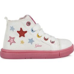 Geox - Trampki dziecięce. Białe trampki dziewczęce Geox, z gumy. Za 259,90 zł.