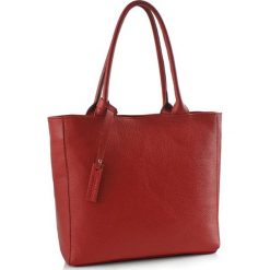 Torebki klasyczne damskie: Skórzana torebka w kolorze czerwonym – (S)40 x (W)30 x (G)13 cm