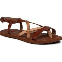 Sandały ROXY - ARJL200729 Tan. Pomarańczowe klapki damskie Roxy, bez wzorów, ze skóry ekologicznej, bez obcasa. Za 149,00 zł.