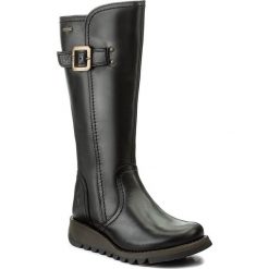 Kozaki FLY LONDON - Shapfly GORE-TEX P144059000 Black. Czarne kozaki damskie Fly London, ze skóry, bez obcasa, bez zapięcia. W wyprzedaży za 489,00 zł.