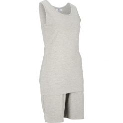 Top + szorty (2 części) bonprix jasnoszary melanż. Szare topy damskie bonprix, bez wzorów, bez kołnierzyka. Za 79,99 zł.