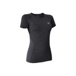 Koszulka do biegania krótki rękaw SKINCARE Kiprun damska. Czarne t-shirty damskie marki KALENJI, xs, z elastanu. Za 59,99 zł.