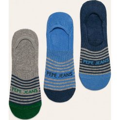 Pepe Jeans - Stopki Kolne (3-pack). Szare skarpetki męskie Pepe Jeans, bez wzorów, z elastanu. Za 69,90 zł.