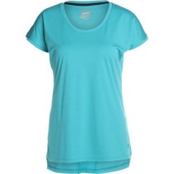 ASICS CAPSLEEVE Tshirt z nadrukiem lake blue heather. Niebieskie topy sportowe damskie Asics, xs, z nadrukiem, z materiału. Za 149,00 zł.