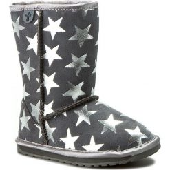 Buty EMU AUSTRALIA - Starry Night K11119 Charcoal. Szare kozaki dziewczęce EMU Australia, bez wzorów, z wełny, bez obcasa. Za 339,00 zł.