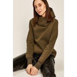 Answear - Bluza. Zielone bluzy damskie ANSWEAR, s, bez wzorów, z elastanu, bez rękawów, z kapturem. Za 149,90 zł.