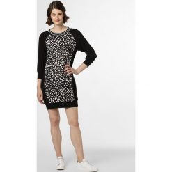 Marc Cain Sports - Sukienka damska, czarny. Czarne sukienki damskie Marc Cain Sports, z nadrukiem, prążkowane, sportowe, bez kołnierzyka, bez rękawów, sportowe. Za 699,95 zł.