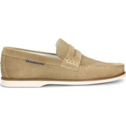 Mokasyny BARI. Niebieskie mokasyny męskie Gino Rossi, ze skóry. Za 249,90 zł.