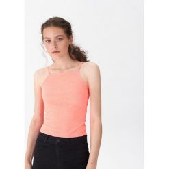 Top basic - Pomarańczowy. Pomarańczowe bluzki damskie House, s, bez wzorów, bez kołnierzyka. W wyprzedaży za 9,99 zł.