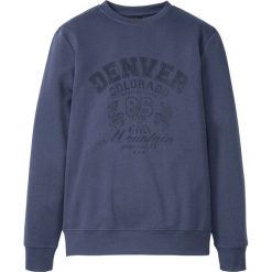 Bluza bonprix indygo z nadrukiem. Niebieskie bluzy męskie bonprix, s, z nadrukiem, bez kołnierzyka, bez rękawów, bez kaptura. Za 74,99 zł.