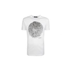 T-shirty z krótkim rękawem Dsquared S74GD0263. Białe t-shirty męskie Dsquared, s, bez wzorów, bez kołnierzyka, krótkie. Za 459,00 zł.