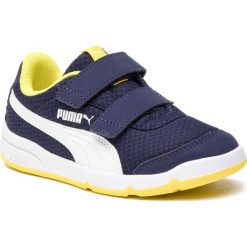 Sneakersy PUMA - Stepfleex 2 Mesh V Ps 190703 05 Peacoat/Blazing Yellow/White. Niebieskie trampki chłopięce Puma, bez wzorów, ze skóry ekologicznej, na rzepy. Za 169,99 zł.