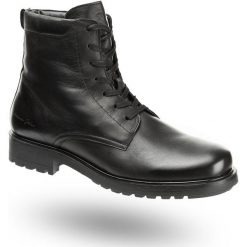 Czarne skórzane trapery ARMANI JEANS. Czarne buty trekkingowe męskie Armani Jeans, z jeansu, na sznurówki. Za 1249,00 zł.