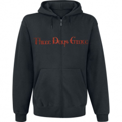 Three Days Grace Logo Bluza z kapturem rozpinana czarny. Czarne bluzy męskie rozpinane Three Days Grace, l, z kapturem. Za 184,90 zł.