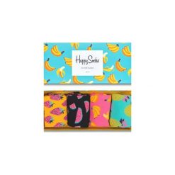 Giftbox (4-pak) skarpetki Happy Socks XPOP09-3000. Szare skarpetki męskie marki Happy Socks. Za 83,93 zł.